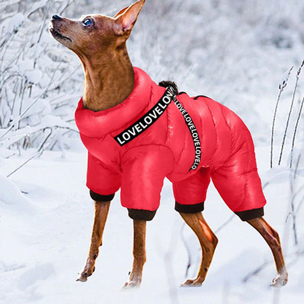 HKM-4068797 Thickened Windproof Warm Clothing for Pets - Four-Legged Style in Multiple Colors and Sizes