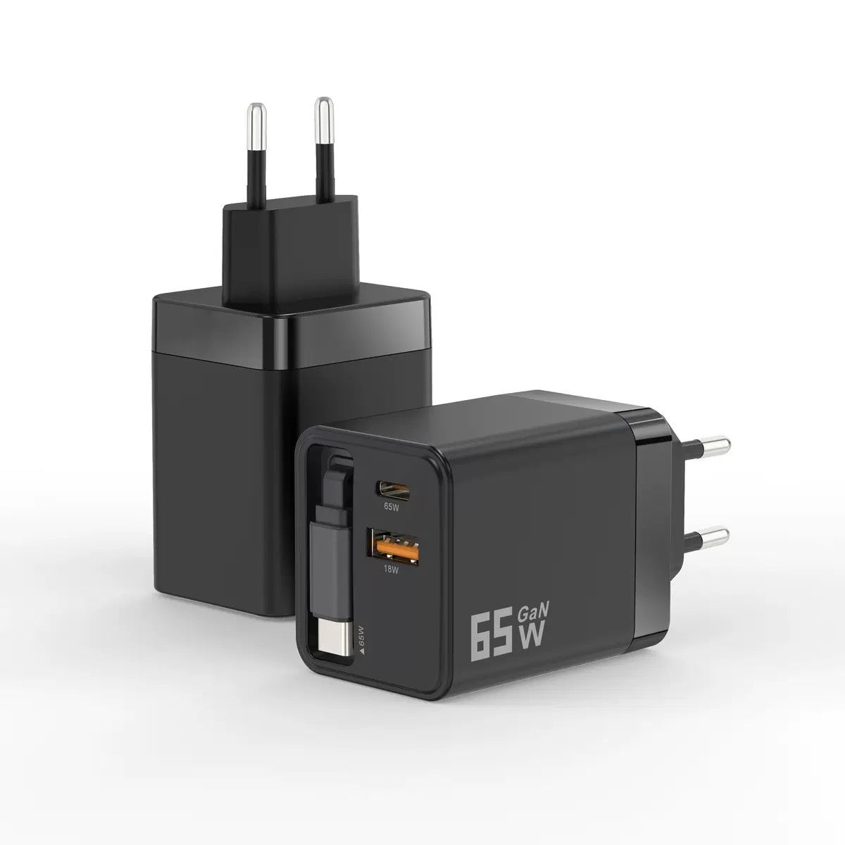 HKM-406931 Flexible PD40W Type-C Charging Plug - Available in Black and White