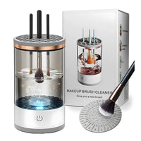 HKM-406995 Portable 2-in-1 Electric Makeup Brush Cleaner for All Sizes - Cosmetic Washing Tool and Holder Set