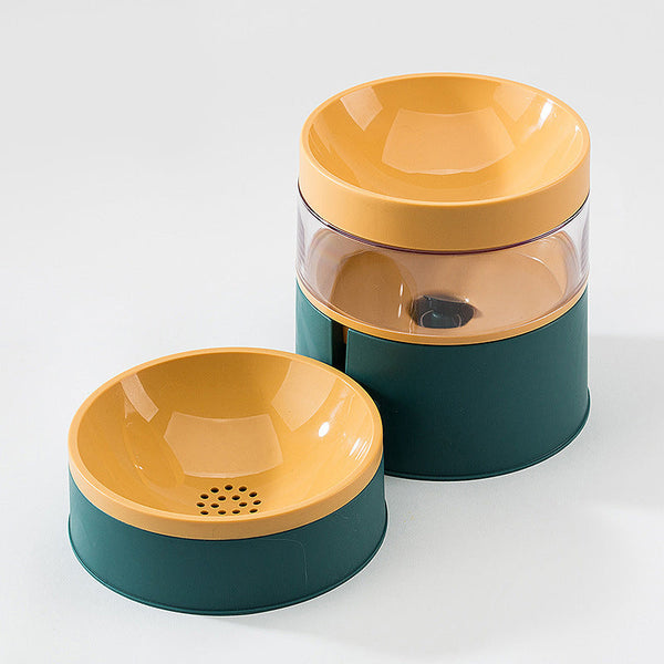 HKM-4070205 Anti-Tipping Pet Bowl Set for Dogs and Cats - Double Food and Water Bowls in Various Colors