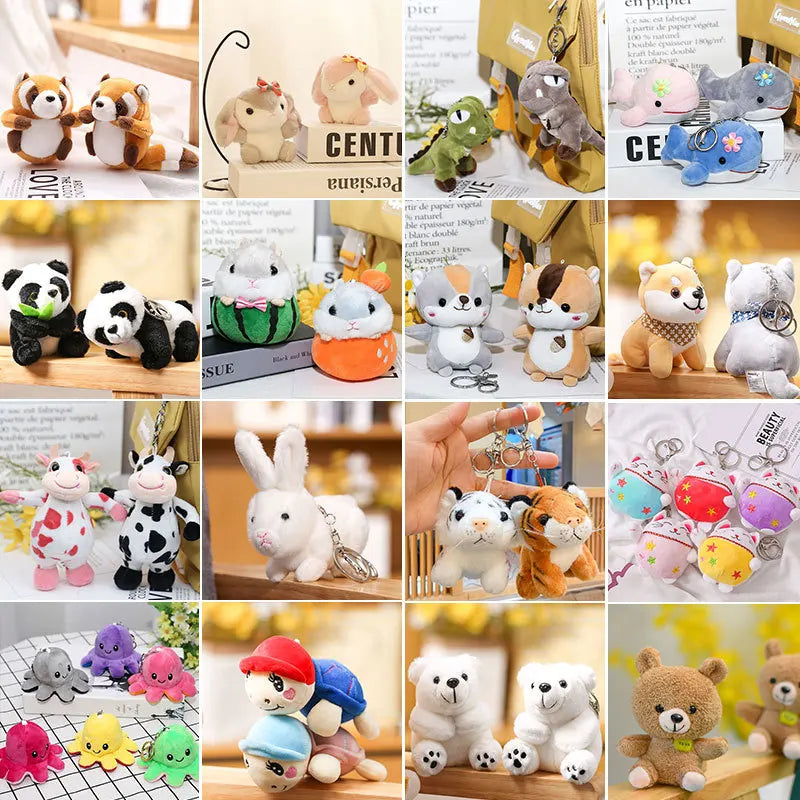 HKM-407123 Custom Soft Stuffed Doll Plush Animal Toy - Cute Kawaii Design for Vending Claw Machines