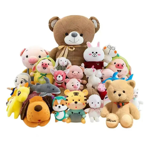HKM-407123 Custom Soft Stuffed Doll Plush Animal Toy - Cute Kawaii Design for Vending Claw Machines