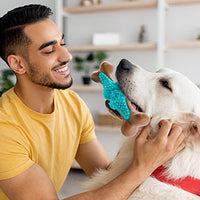 HKM-4071485 Durable Rubber Bone Chew Toy for Large Dogs, Ideal for Aggressive Chewers and Teething Support
