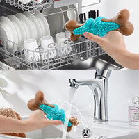 HKM-4071485 Durable Rubber Bone Chew Toy for Large Dogs, Ideal for Aggressive Chewers and Teething Support