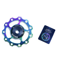 HKM-407187 Aluminum Alloy Rear Derailleur Guide Wheel for Mountain Bikes - 11T/13T Compatibility