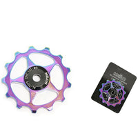 HKM-407187 Aluminum Alloy Rear Derailleur Guide Wheel for Mountain Bikes - 11T/13T Compatibility