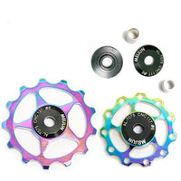 HKM-407187 Aluminum Alloy Rear Derailleur Guide Wheel for Mountain Bikes - 11T/13T Compatibility