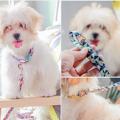 HKM-4071997 Latex Neck Protection Dog Collar - Bite-Proof Nylon Collar for Medium to Large Dogs, Stylish Patterns for All Seasons