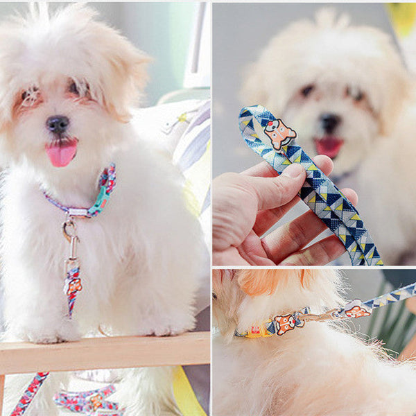 HKM-4071997 Latex Neck Protection Dog Collar - Bite-Proof Nylon Collar for Medium to Large Dogs, Stylish Patterns for All Seasons