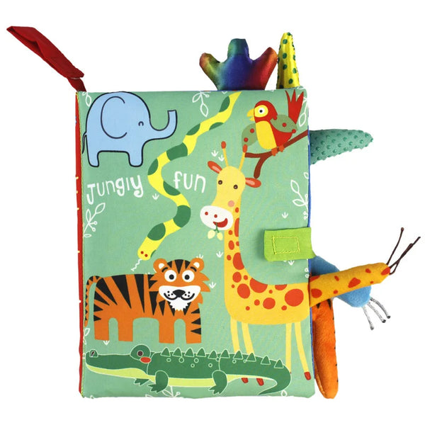 HKM-407251 Soft Cloth Baby Book with Cartoon Animals for Early Learning and Quiet Play, Educational Toy for Ages 4-12