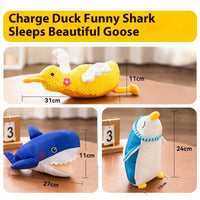 HKM-4072637 Bite-Resistant Molar Dog Toy Set – Funny Shark, Sleeping Goose & More