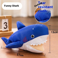 HKM-4072637 Bite-Resistant Molar Dog Toy Set – Funny Shark, Sleeping Goose & More