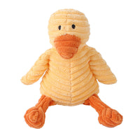 HKM-4073661 Plush Dog Toy with Sound Features - Crocodile, Rabbit, Mouse, Monkey, Pig, Sheep, Duck, Fox, Rhino, Elephant, Bear, Lion, and Dog Designs