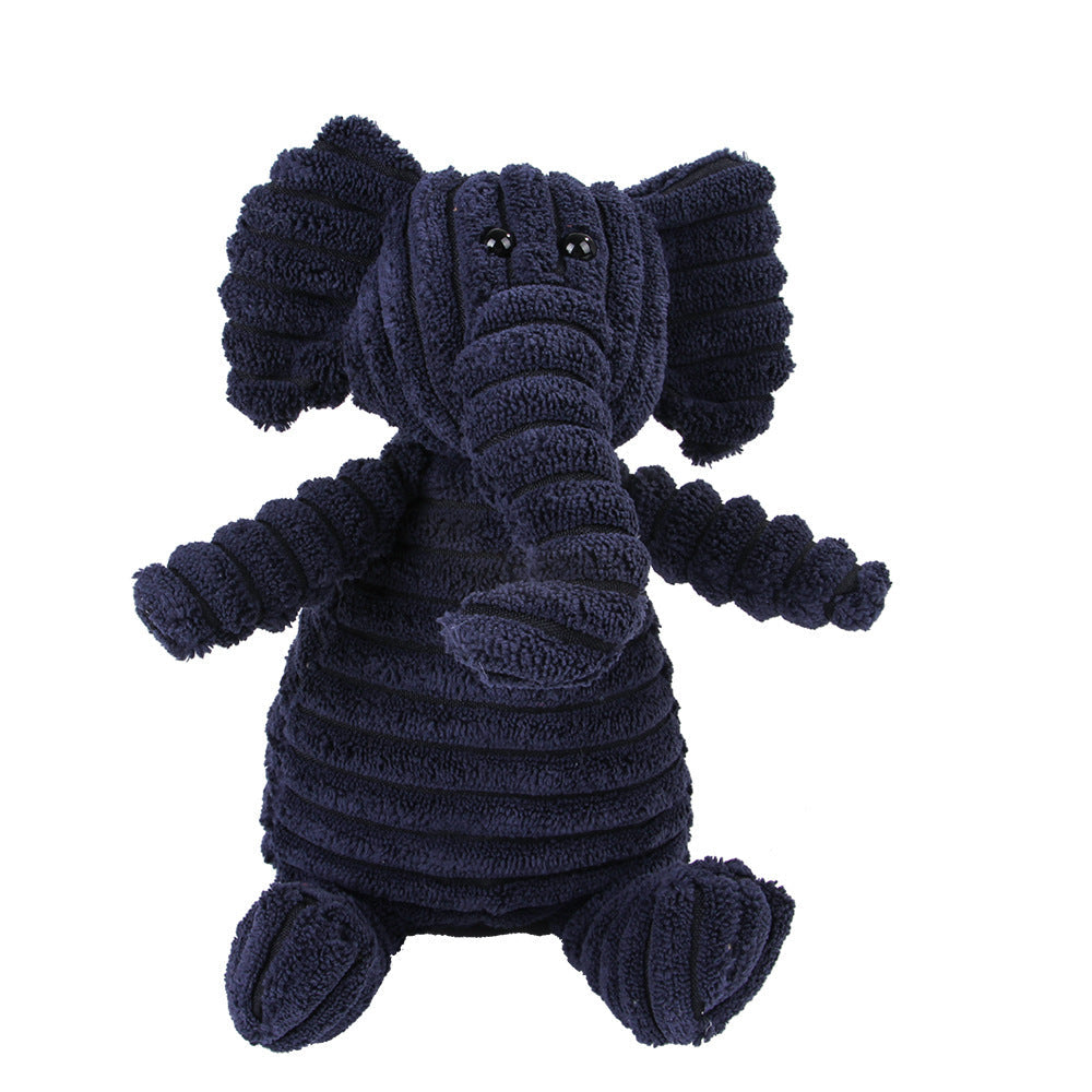 HKM-4073661 Plush Dog Toy with Sound Features - Crocodile, Rabbit, Mouse, Monkey, Pig, Sheep, Duck, Fox, Rhino, Elephant, Bear, Lion, and Dog Designs