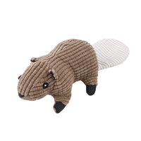 HKM-4073661 Plush Dog Toy with Sound Features - Crocodile, Rabbit, Mouse, Monkey, Pig, Sheep, Duck, Fox, Rhino, Elephant, Bear, Lion, and Dog Designs
