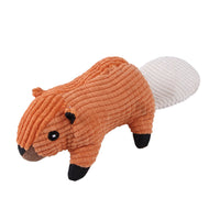 HKM-4073661 Plush Dog Toy with Sound Features - Crocodile, Rabbit, Mouse, Monkey, Pig, Sheep, Duck, Fox, Rhino, Elephant, Bear, Lion, and Dog Designs