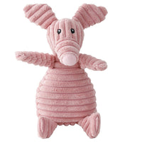 HKM-4073661 Plush Dog Toy with Sound Features - Crocodile, Rabbit, Mouse, Monkey, Pig, Sheep, Duck, Fox, Rhino, Elephant, Bear, Lion, and Dog Designs