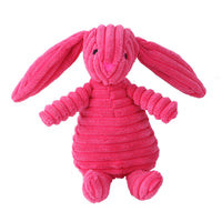 HKM-4073661 Plush Dog Toy with Sound Features - Crocodile, Rabbit, Mouse, Monkey, Pig, Sheep, Duck, Fox, Rhino, Elephant, Bear, Lion, and Dog Designs