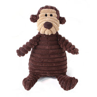 HKM-4073661 Plush Dog Toy with Sound Features - Crocodile, Rabbit, Mouse, Monkey, Pig, Sheep, Duck, Fox, Rhino, Elephant, Bear, Lion, and Dog Designs