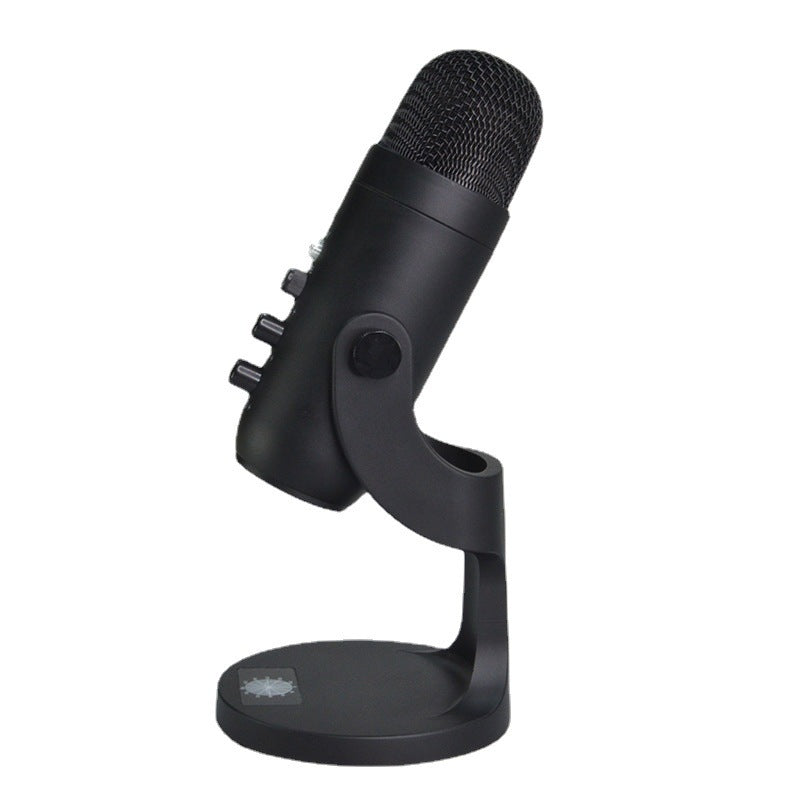 HKM-407379 Condenser Microphone with HD Noise Reduction for Live Broadcast and Recording