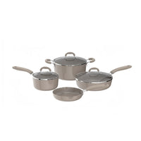HKM-407379 Non-stick Aluminium Cookware Set - 4 Piece Kitchen Pan Set with Lids