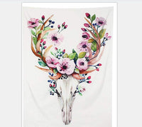 HKM-407379 Nordic Flamingo Landscape Tapestry Wall Hanging for Bedroom and Living Room Decor