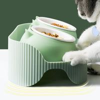 HKM-4074173 Ceramic Cat Food Bowl for Cervical Spine Protection, Available in Various Sizes and Colors