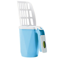 HKM-4075453 Large Capacity Cat Litter Scoop with Garbage Bag, Available in Gray, Orange, and Blue