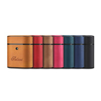 HKM-407571 Leather Earphone Cover for Apple AirPods & Huawei Freebuds - Clamshell Design, Multiple Colors