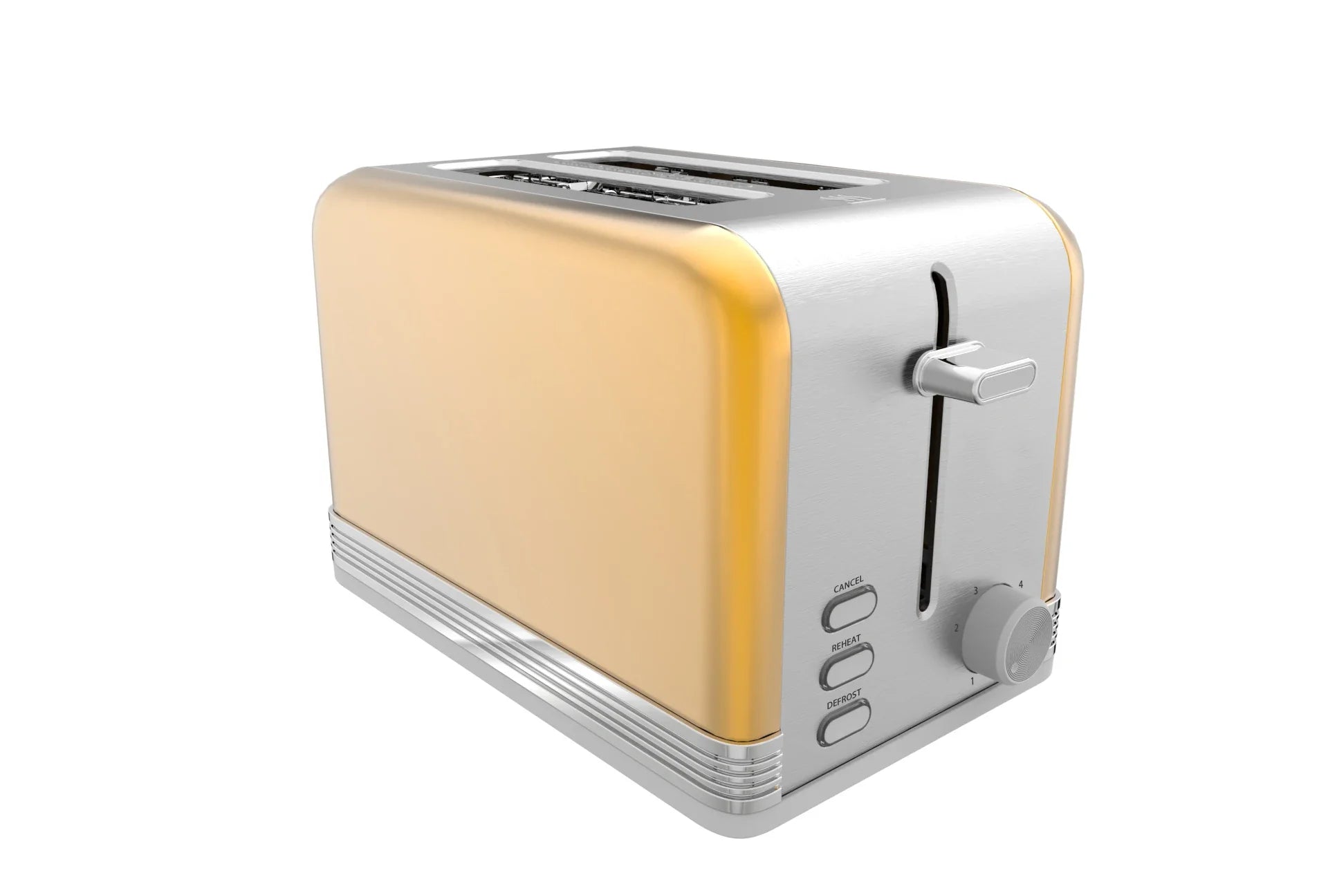 HKM-407571 Stainless Steel 2-Slice Toaster with Defrost Function for Efficient Toasting