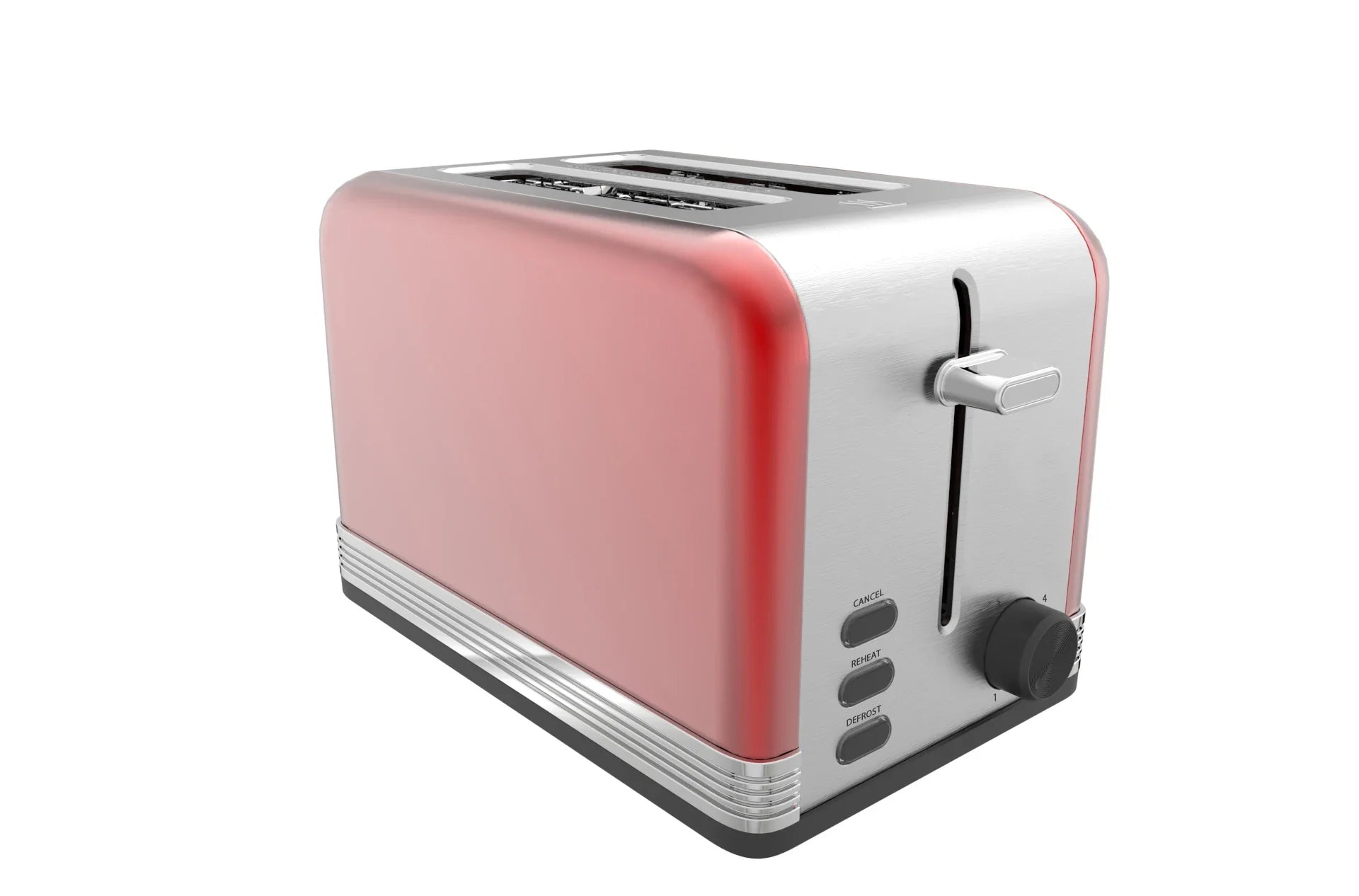 HKM-407571 Stainless Steel 2-Slice Toaster with Defrost Function for Efficient Toasting