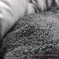 HKM-4077245 Soft Plush Round Dog Bed with Pillow for Small Dogs and Cats, Suitable for Puppies and Kittens
