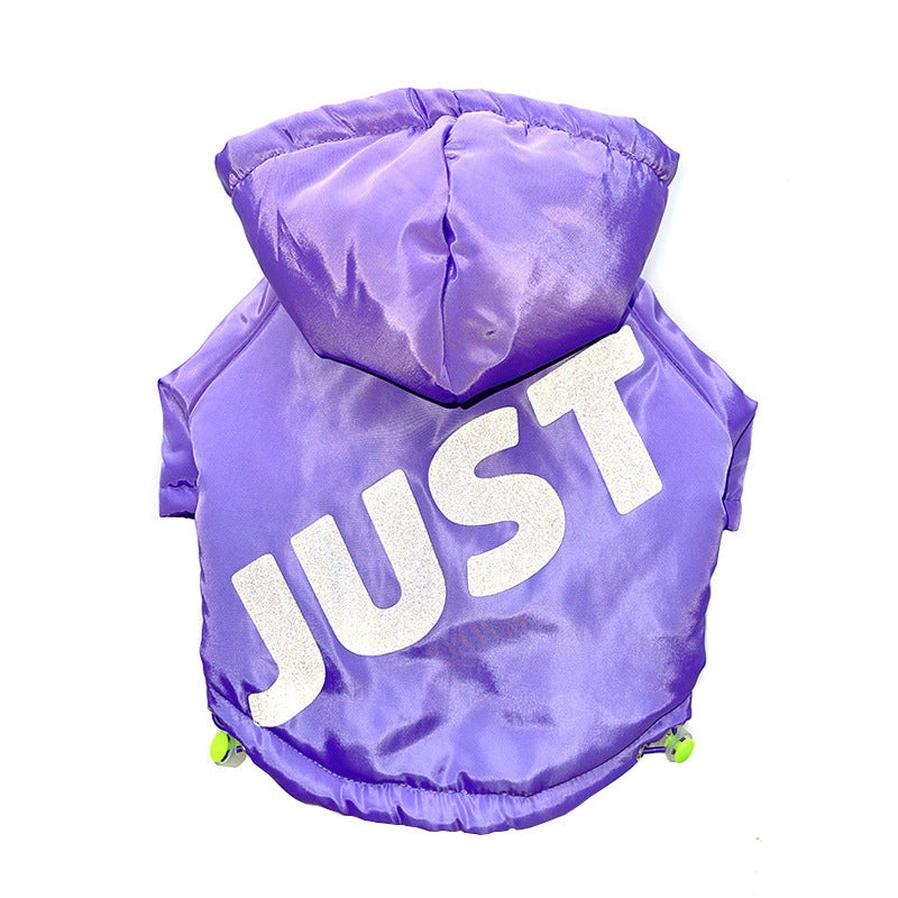 HKM-407891 Warm Purple Cotton Winter Clothes for Dogs - Stylish Polyester Material