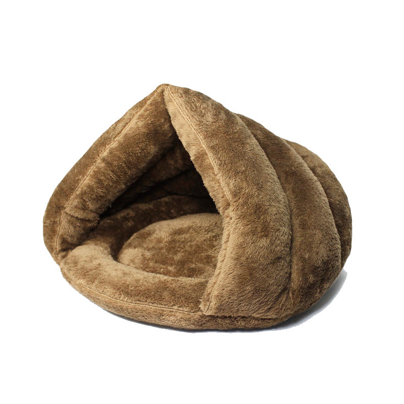 HKM-4079805 Cozy Plush Triceratops Pet Bed for Small Dogs and Cats, Removable Cushion, Soft and Warm