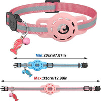 HKM-4081725 Pet Tracker Protective Case with Adjustable Neck Collar in Pink and Sky Blue