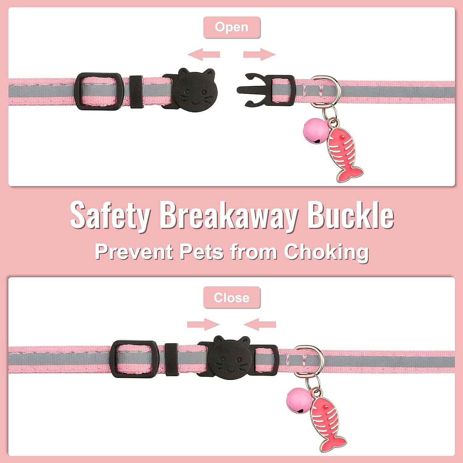 HKM-4081725 Pet Tracker Protective Case with Adjustable Neck Collar in Pink and Sky Blue