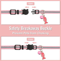 HKM-4081725 Pet Tracker Protective Case with Adjustable Neck Collar in Pink and Sky Blue