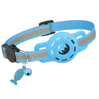 HKM-4081725 Pet Tracker Protective Case with Adjustable Neck Collar in Pink and Sky Blue