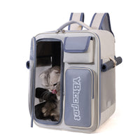 HKM-4081981 Portable Cat Backpack, Large Capacity, Anti-Stress Design, Breathable Canvas, Four Seasons Use