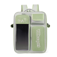 HKM-4081981 Portable Cat Backpack, Large Capacity, Anti-Stress Design, Breathable Canvas, Four Seasons Use