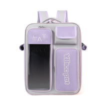 HKM-4081981 Portable Cat Backpack, Large Capacity, Anti-Stress Design, Breathable Canvas, Four Seasons Use