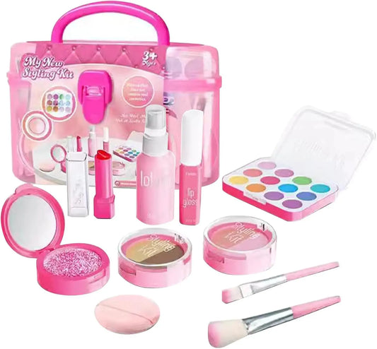 HKM-408467 Kids Washable Makeup Set - Eco-Friendly Cosmetic Toy for Ages 2-9, Colorful Mini Makeup Kit