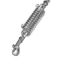 HKM-4085309 Stainless Steel Dog Spring Traction Rope - 15mm Wide, 120CM Long, Rust-Resistant and Comfortable