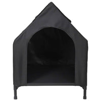 HKM-4085565 Weatherproof Black Oxford Dog House - Spacious Indoor/Outdoor Retreat for Pets