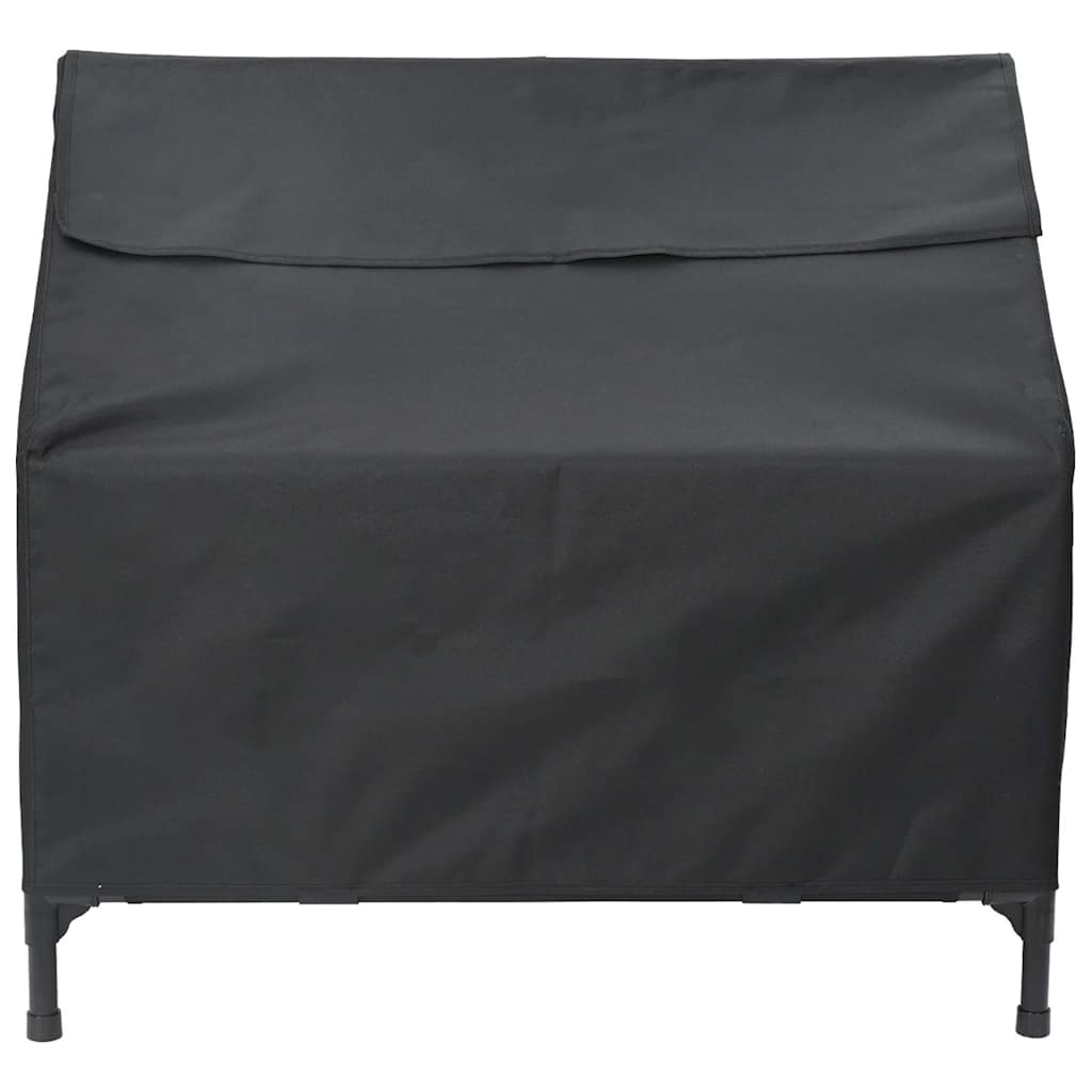 HKM-4085565 Weatherproof Black Oxford Dog House - Spacious Indoor/Outdoor Retreat for Pets