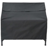 HKM-4085565 Weatherproof Black Oxford Dog House - Spacious Indoor/Outdoor Retreat for Pets