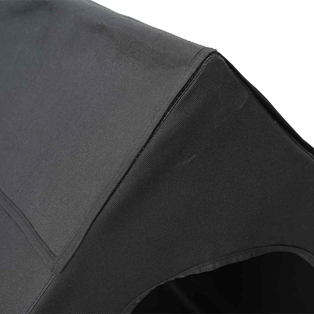 HKM-4085565 Weatherproof Black Oxford Dog House - Spacious Indoor/Outdoor Retreat for Pets