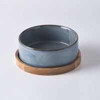 HKM-4085693 Ceramic Pet Double Bowl Anti-Tumble Design for Cats - 13cm & 15.5cm Size Options