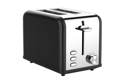 HKM-408723 Extra Wide Slot 2-Slice Retro Toaster with Reheat, Defrost, Cancel and 6 Browning Settings