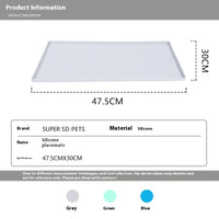 HKM-4087357 Silicone Anti-Spill Placemat for Pets - Non-Slip, Available in Gray and Black, Multiple Sizes